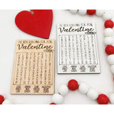 Personalized Valentine Word Search Cards