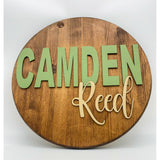 Personalized Round Wood Name Sign
