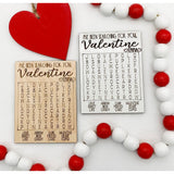 Personalized Valentine Word Search Cards
