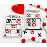 Personalized Valentine Tic Tac Toe Board
