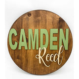 Personalized Round Wood Name Sign