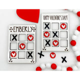 Personalized Valentine Tic Tac Toe Board