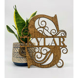 Personalized Wooden Split Monogram Name Sign
