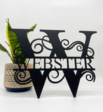 Personalized Wooden Split Monogram Name Sign