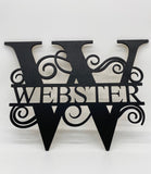 Personalized Wooden Split Monogram Name Sign
