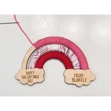 Personalized Valentine Rainbow Lacing Craft - Kids Fine Motor Craft