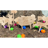 Wooden Easter Egg Hunt Signs Set