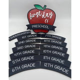 Interchangeable First & Last Day of School Sign | Personalized Apple School Picture Prop
