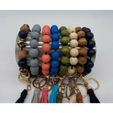 Proverbs 3:5 Leopard Cross Beaded Keychain Bracelet