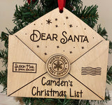 Personalized “Dear Santa” Christmas List Ornament
