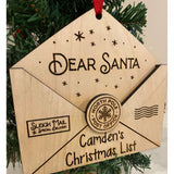 Personalized “Dear Santa” Christmas List Ornament