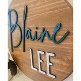 Personalized Round Wood Name Sign
