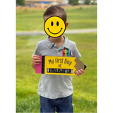 Interchangeable First & Last Day of School Sign | Personalized Pencil School Picture Prop