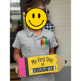 Interchangeable First & Last Day of School Sign | Personalized Pencil School Picture Prop