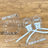 Acrylic “I Can Tie My Shoes!” Dry Erase Learning Board