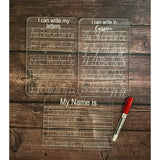 Cursive Tracing Board – Acrylic Dry Erase Learning Tool
