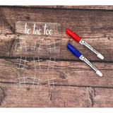 Acrylic Tic Tac Toe Board - Reusable Dry Erase Game